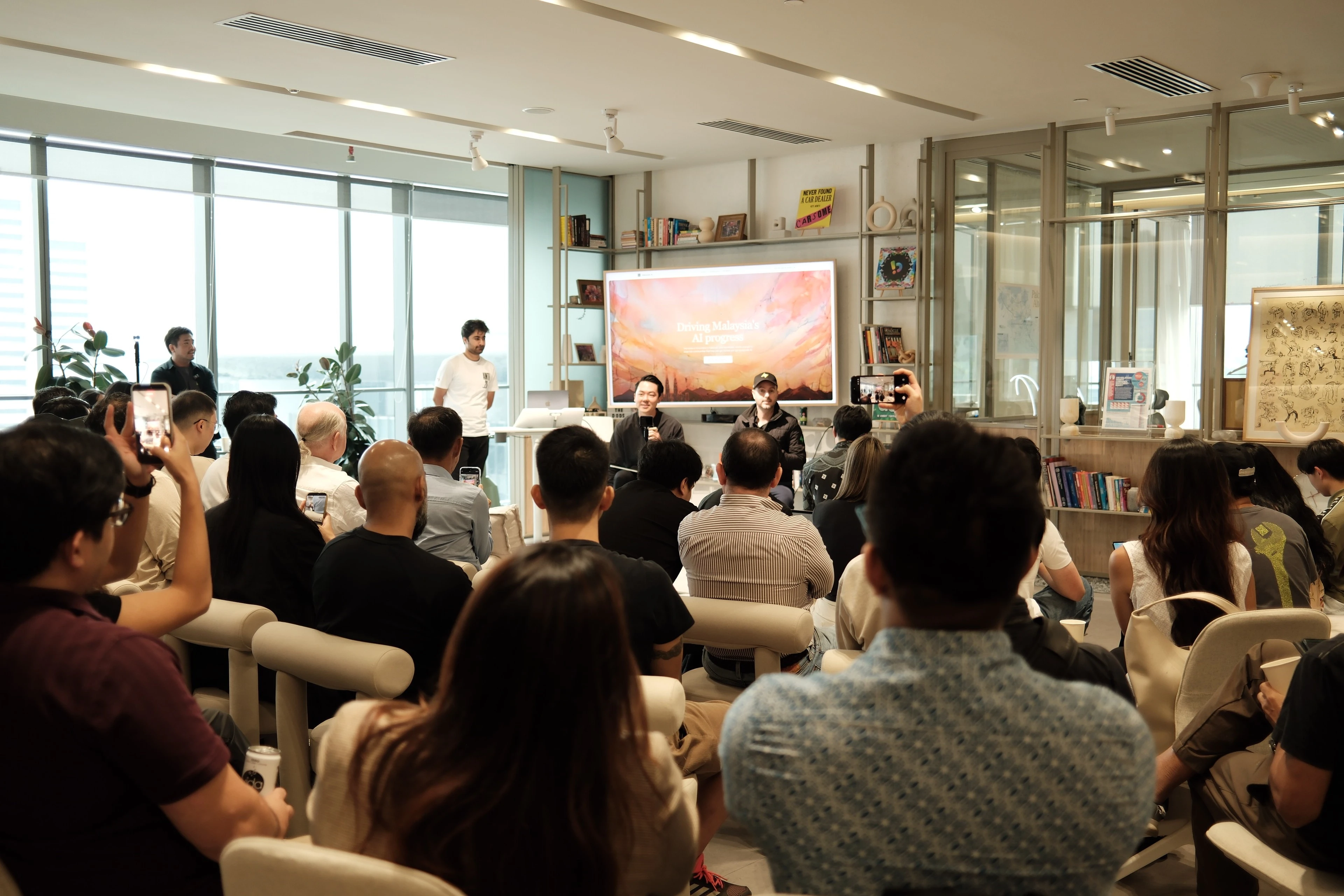 Builders gathered for a Show & Tell at the Malaysian.ai space