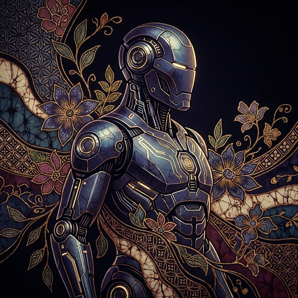 Content and education batik illustration